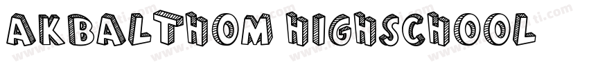akbalthom highschool 字体下载字体转换